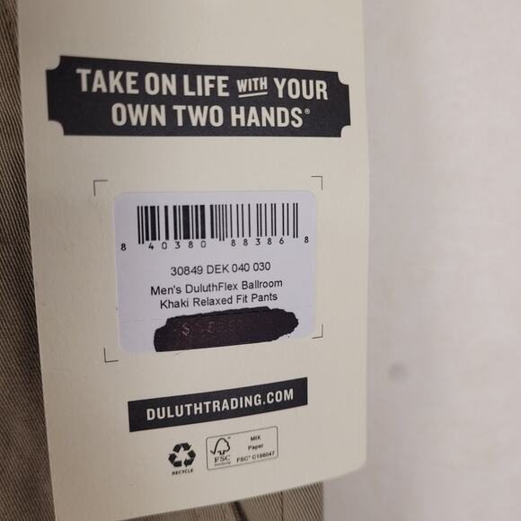 New Duluth Flex Ballroom khaki relaxed fit pants 40/30 Workwear Gusset Preppy - Picture 9 of 9